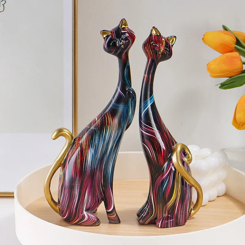 Escultura Decorativa Gato Nórdico - COMPRE 1 LEVE 2